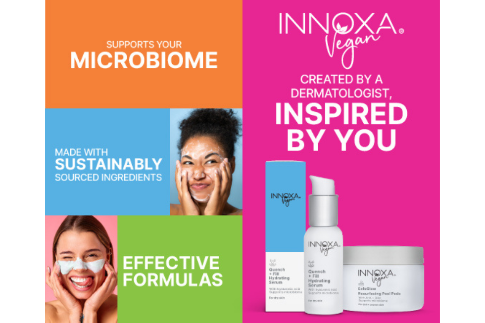 Innoxa Vegan skincare and beauty products, cruelty-free and plant-based, distributed by AMKA South Africa
